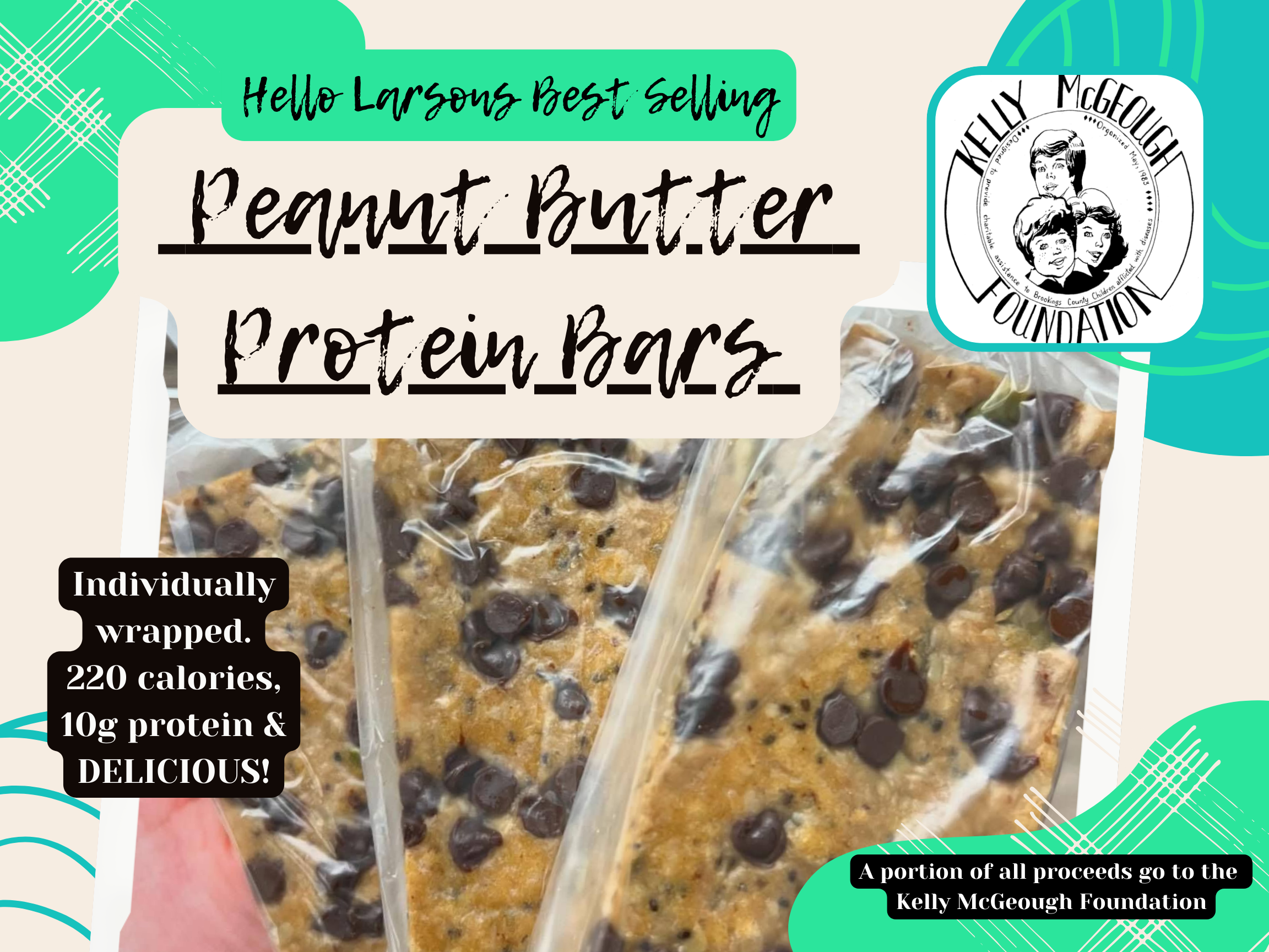 Peanut Butter Protein Bars - KM Foundation Fundraiser