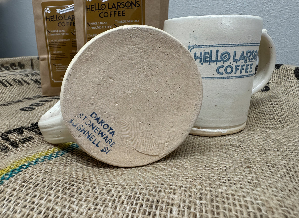 Hello Larsons Coffee Mugs
